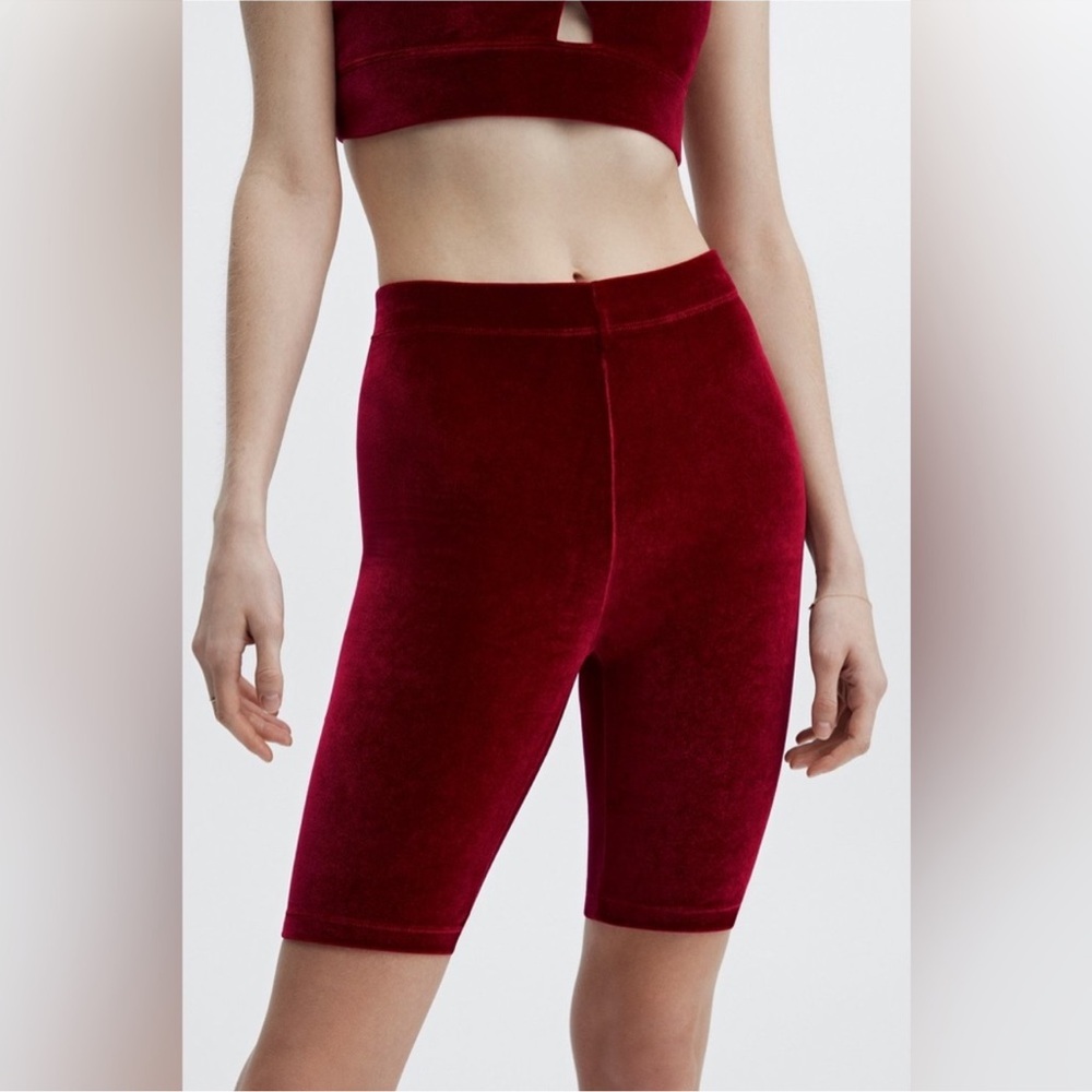 Fabletics Velour Bike Shorts - Picture 2 of 10